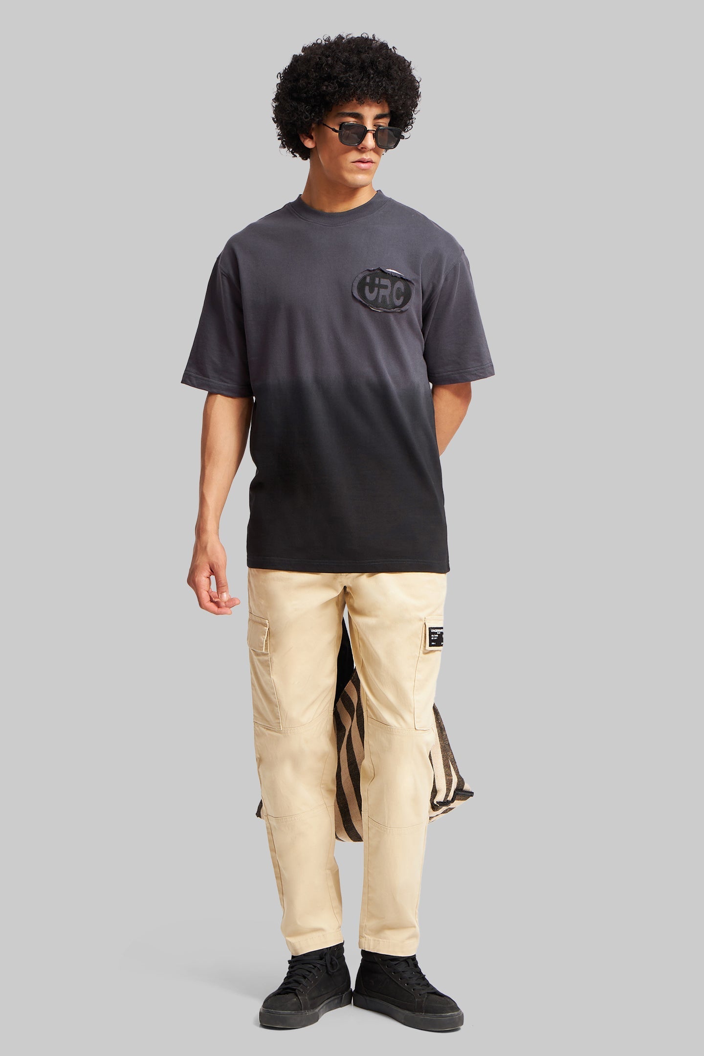 URC Badge Grey Ombre Washed T-shirt