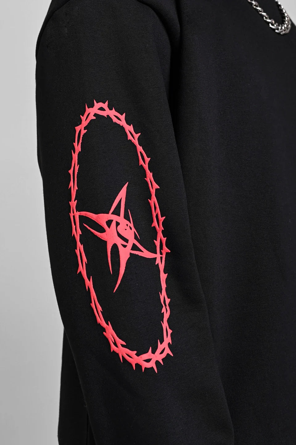 Black Oversized Bold Graphic Sweatshirt