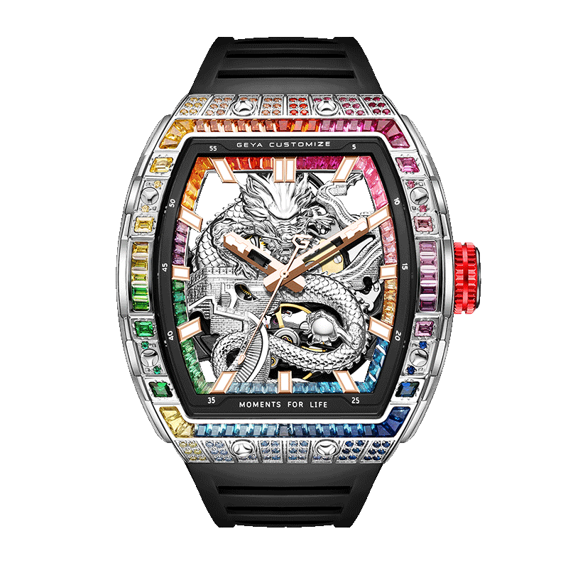 Rainbow Zircon Series - Skeleton Automatic Watch G78175