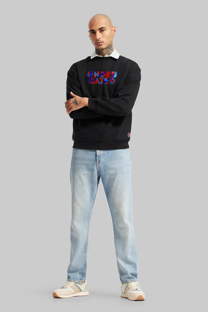 Vivid Abstract Black Graphic Sweatshirt