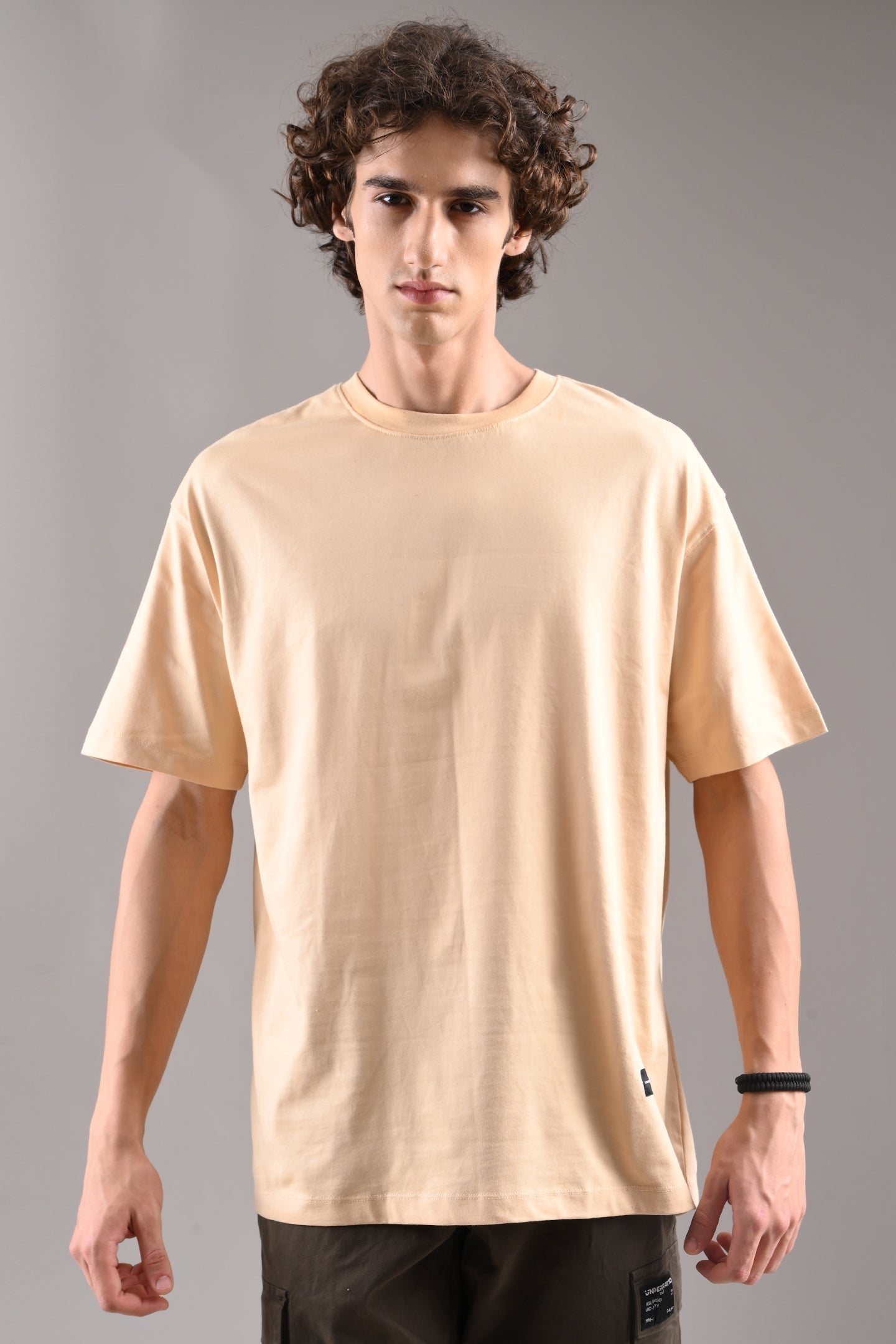 Pack of 4 Oversized T-shirts - Beige/Lilac/Red/Blue