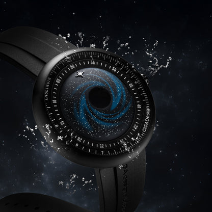 Label Noir Automatic Watch Blue Planet II · Black Star Edition