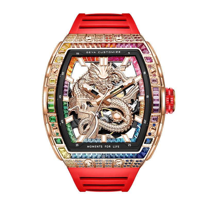Rainbow Zircon Series - Skeleton Automatic Watch G78175
