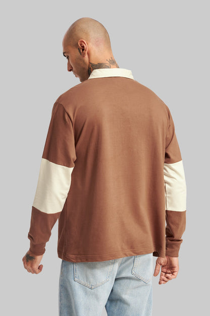 Brown And Beige Men's Polo