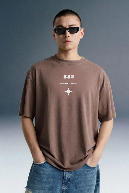 888 URC Purple Oversized T-shirt Men