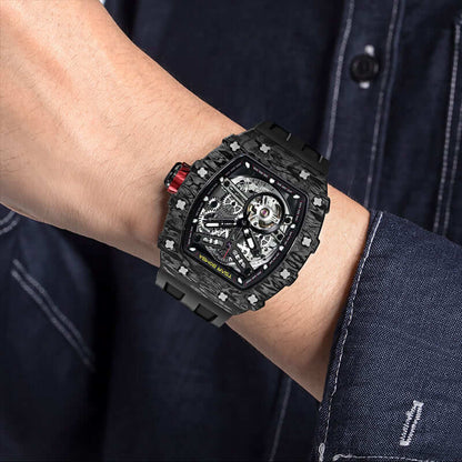 Luxury Carbon Fiber Automatic Watch: Durable, Stylish, Precise Self-Winding Timepiece