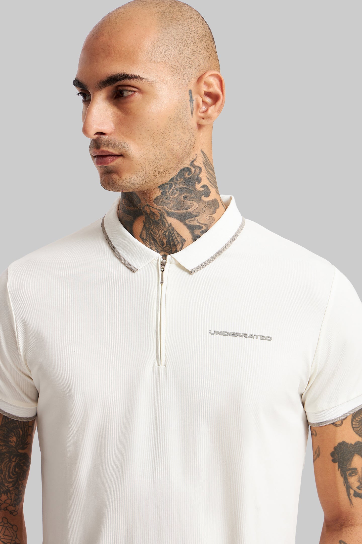 Men's Polo Neck T-shirt Combo - Pack of 2 Solid Essentials Lavender and White