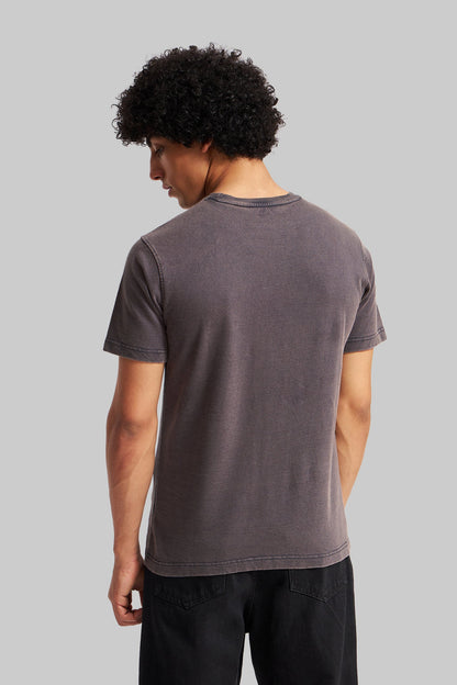 Solid Grey Acid Washed Tee