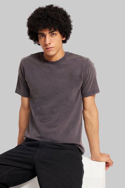 Pack of 4 Regular Fit T-shirts - Grey/Beige/Red/Blue