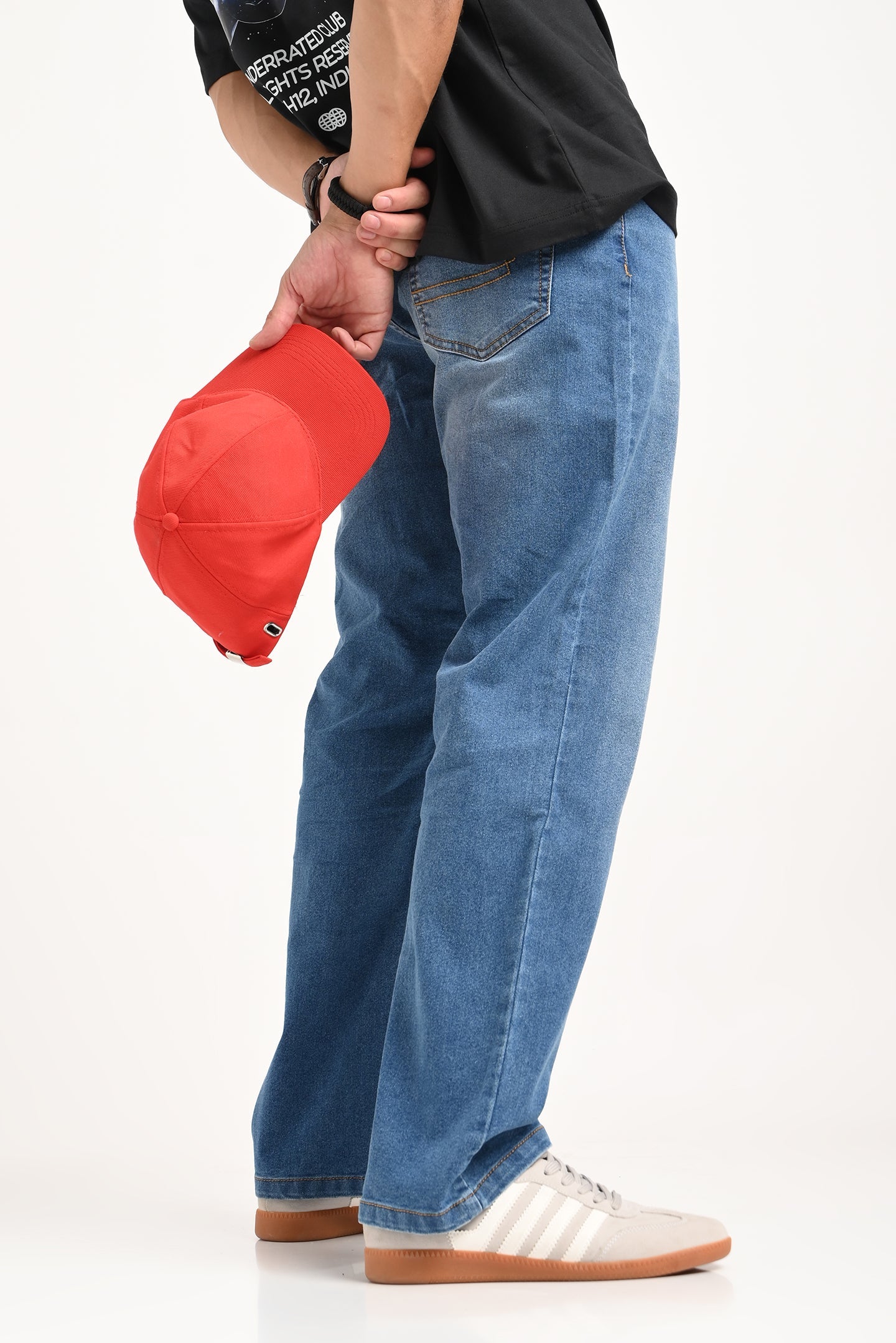 Blue High Rise Men's Bootcut Jeans