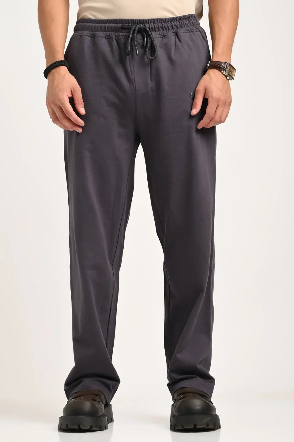 Pack of 2 Men's joggers combo - Black/ Ash Grey