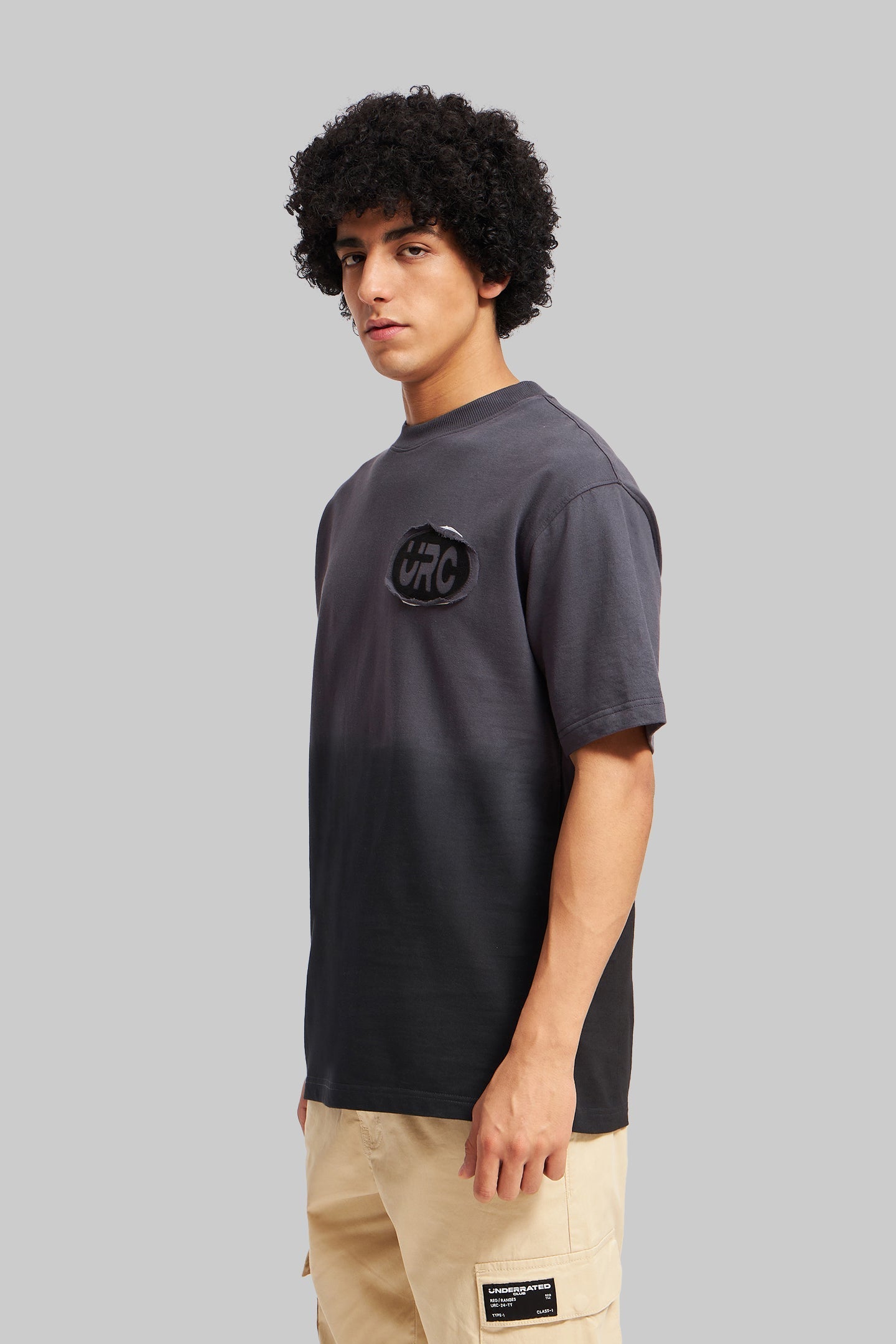 URC Badge Grey Ombre Washed T-shirt