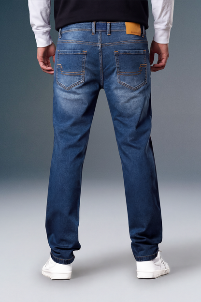 Indigo Mid Rise Dark Wash Men's Slim Fit Jeans