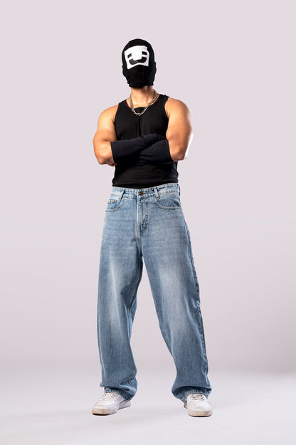 Light Indigo Men's Baggy Jeans