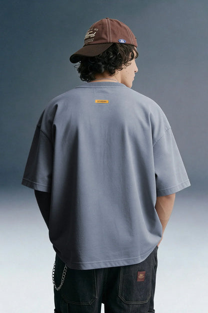 URC Splashed Blue Oversized T-shirt Men