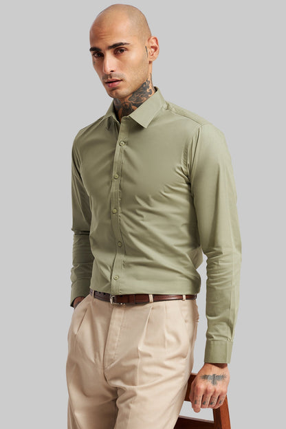 Pack of 2 Slim Fit Men's Shirt Combo - Blue/Green