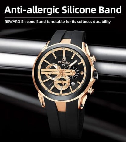 REWARD Analog Black Color Dial Men Watch - RD83046M-A (Pack of 1)|B0DXQCDFL2