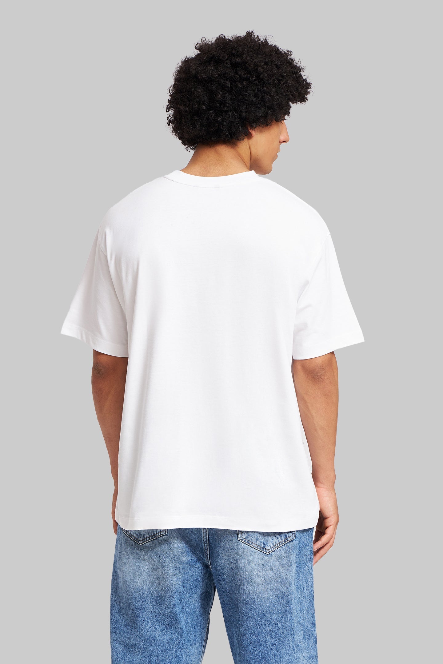 Tigerrated White Oversized Fit T-Shirt Men