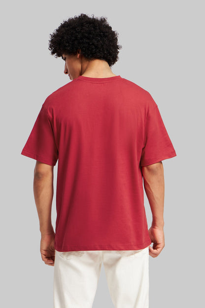 Snooper Dog Red Oversized Fit T-Shirt Men
