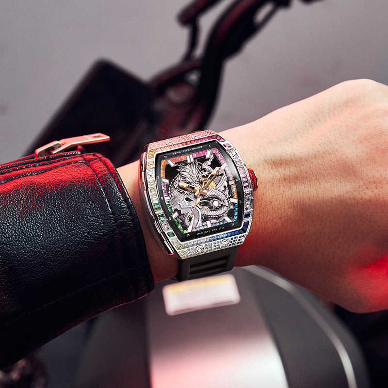 Rainbow Zircon Series - Skeleton Automatic Watch G78175
