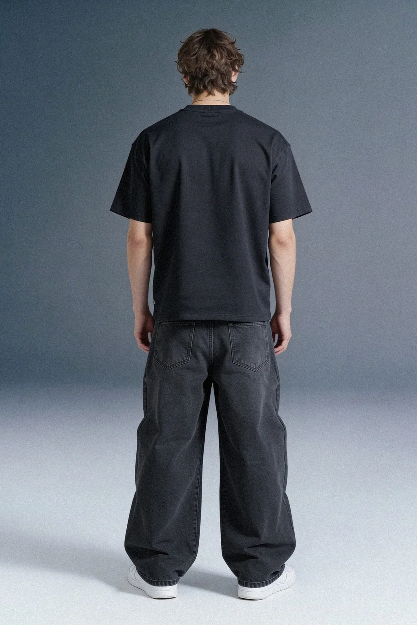 Snake Print Black Oversized T-shirt Men
