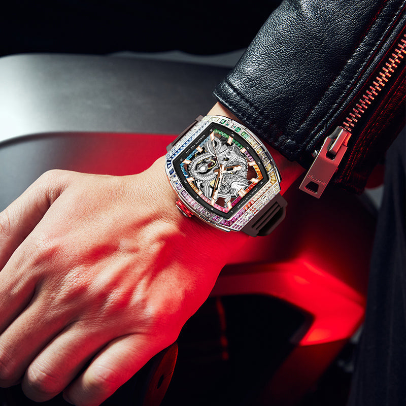 Rainbow Zircon Series - Skeleton Automatic Watch G78175