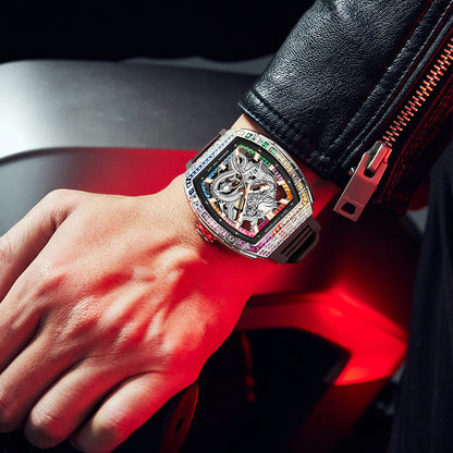 Rainbow Zircon Series - Skeleton Automatic Watch G78175