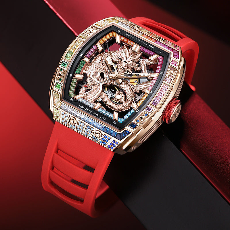 Rainbow Zircon Series - Skeleton Automatic Watch G78175