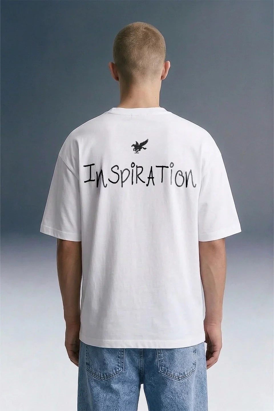 Inspiration White Oversized T-shirt Men