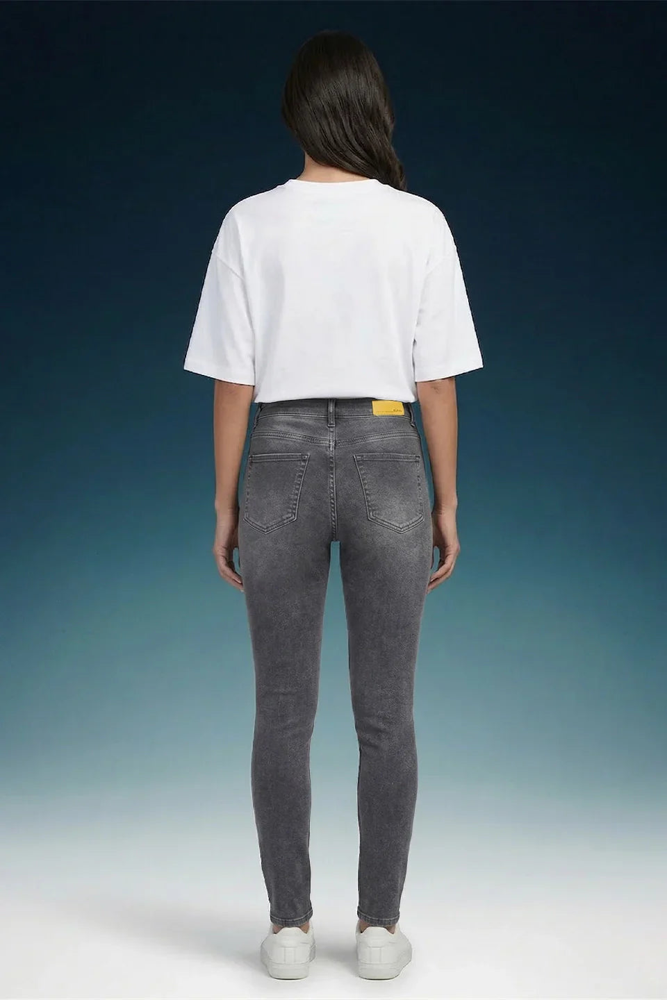 Grey High Rise Skinny Women Jeans