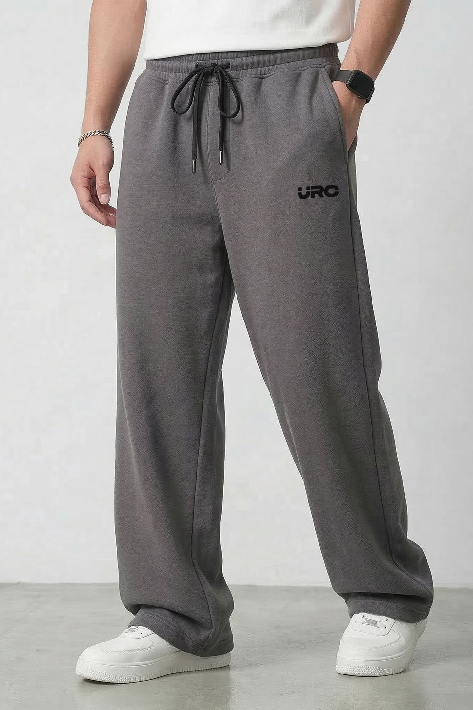 Ash Grey Cotton Joggers