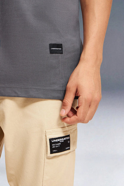 Aesthetic Logic Grey Oversized T-shirt Men