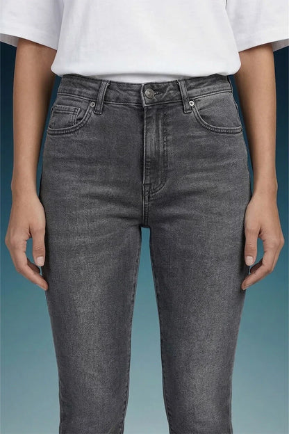 Grey High Rise Skinny Women Jeans