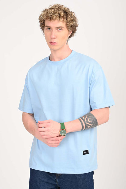 Anchor Sky Blue Oversized Fit T-Shirt Men