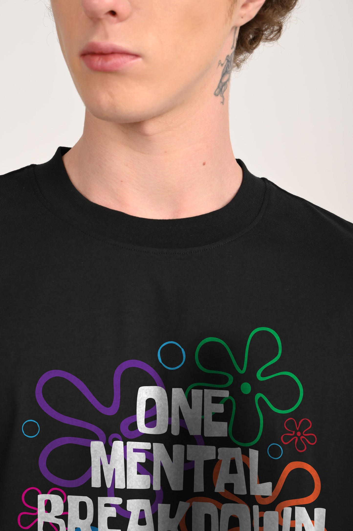 One Mental Breakdown Later Black Oversized T-shirt Men