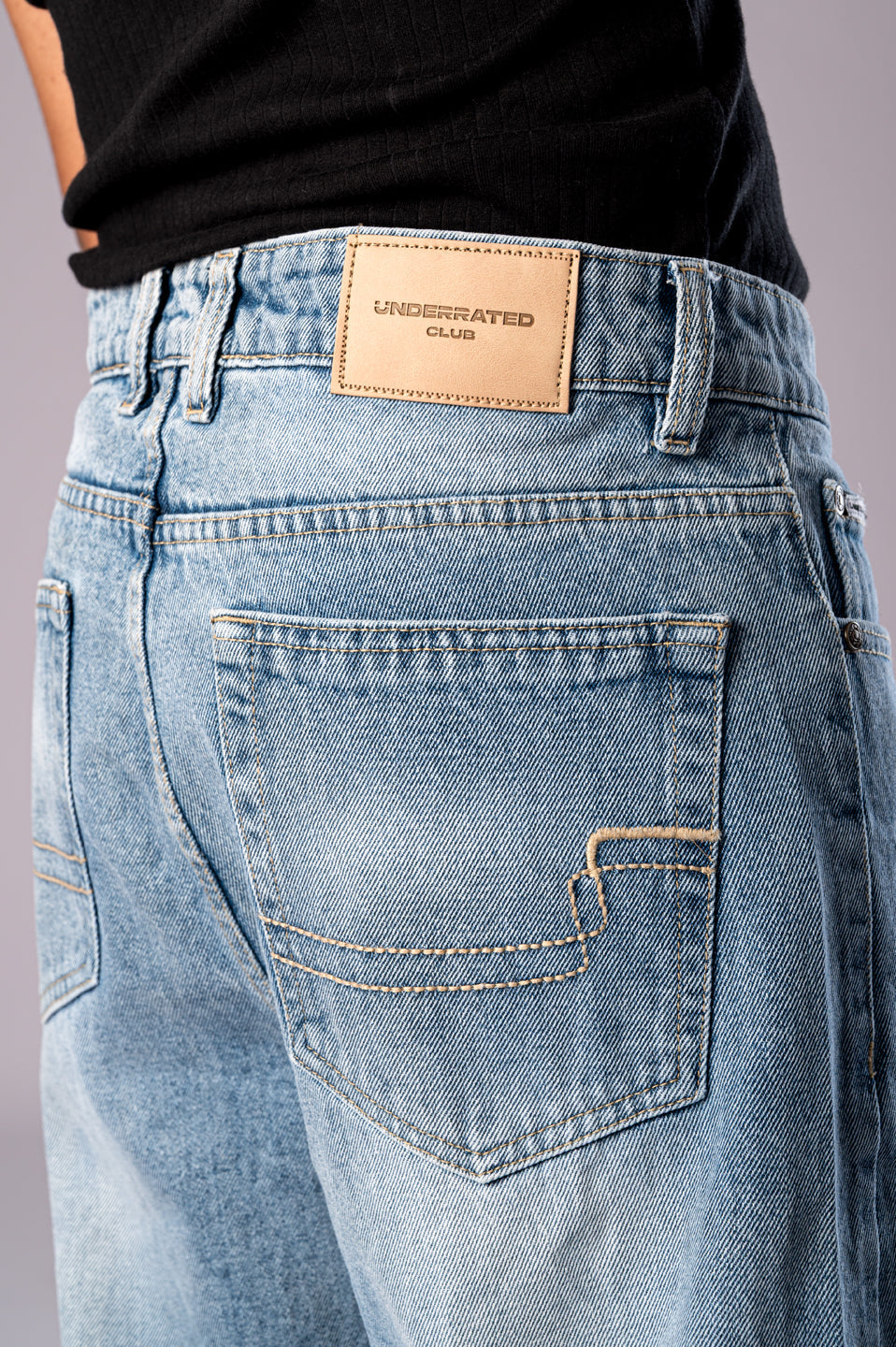 Light Indigo Men's Baggy Jeans