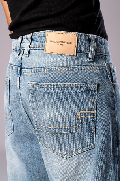 Light Indigo Men's Baggy Jeans