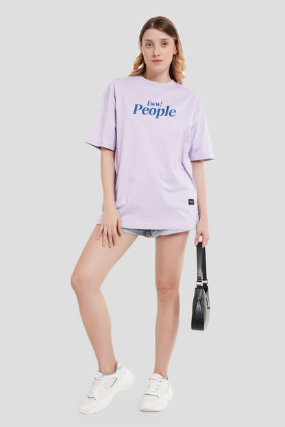 Eww! People Lavender Oversized Fit T-Shirt Women