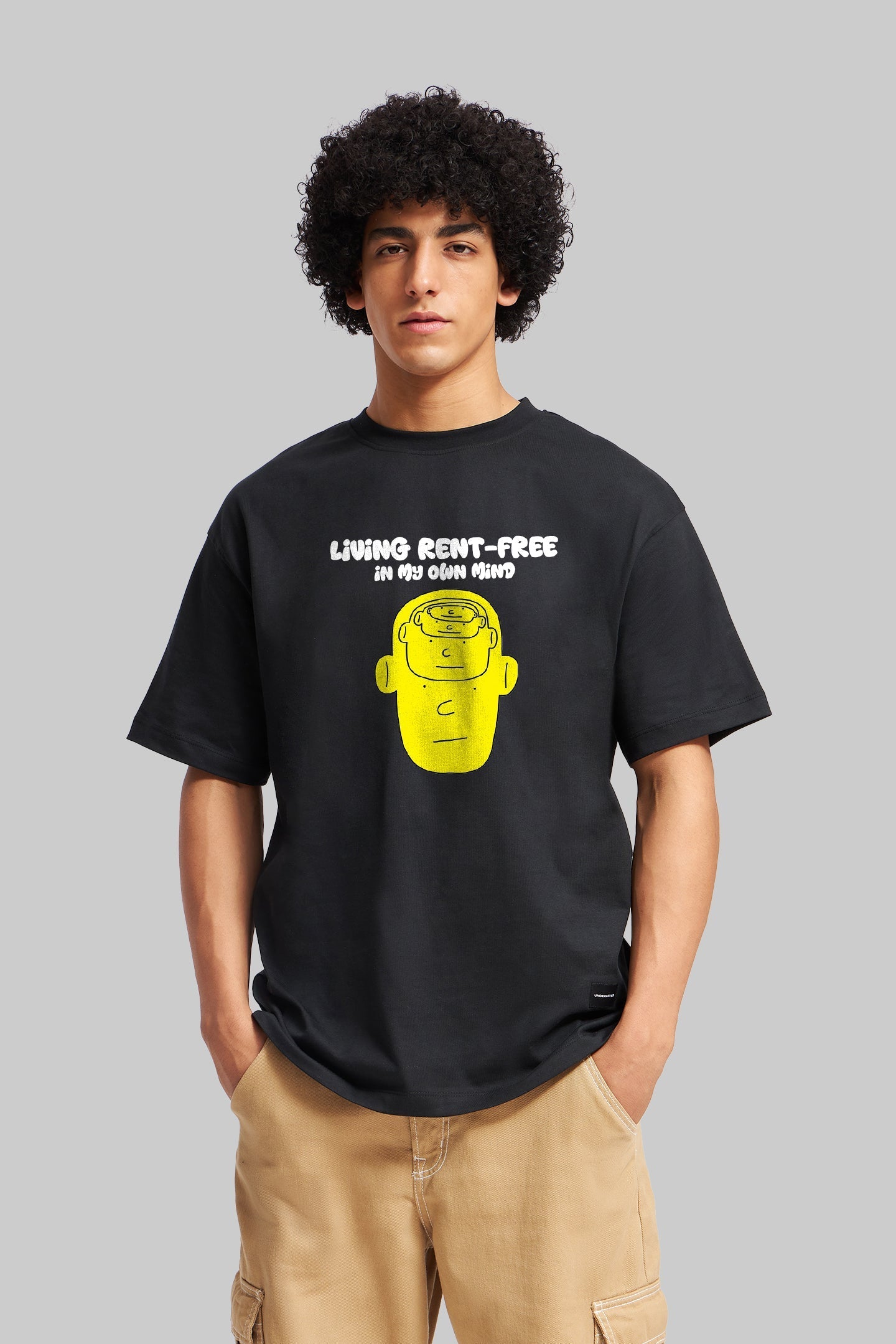 Daydreamer Black Oversized Fit T-Shirt Men