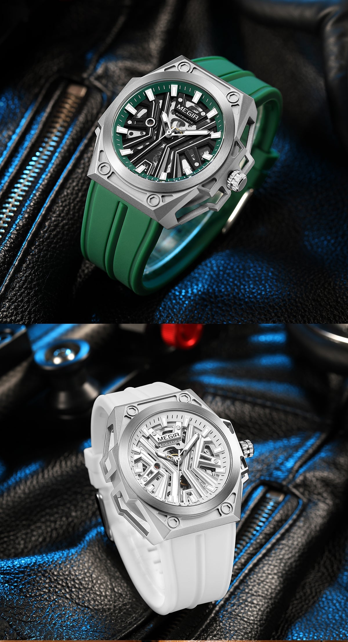 Skeleton Face Mechanical Watch - Stainless Steel Waterproof