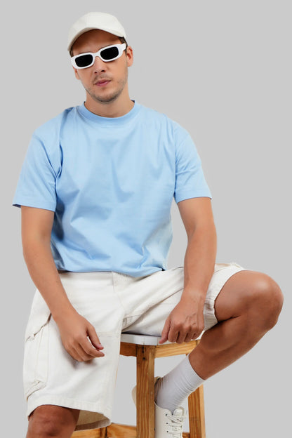 Pack of 4 Oversized Fit T-shirts - Black/Blue/Navy/Beige