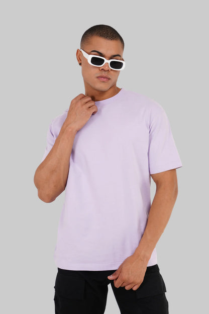 Pack of 5 Oversized Fit T-shirts - Blue/Grey/Red/Beige/Lilac
