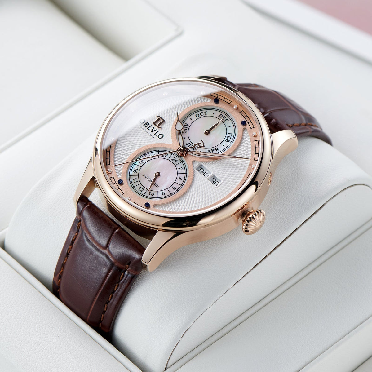 Mother of Pearl  AM Vintage Dress Design  Automatic Watch