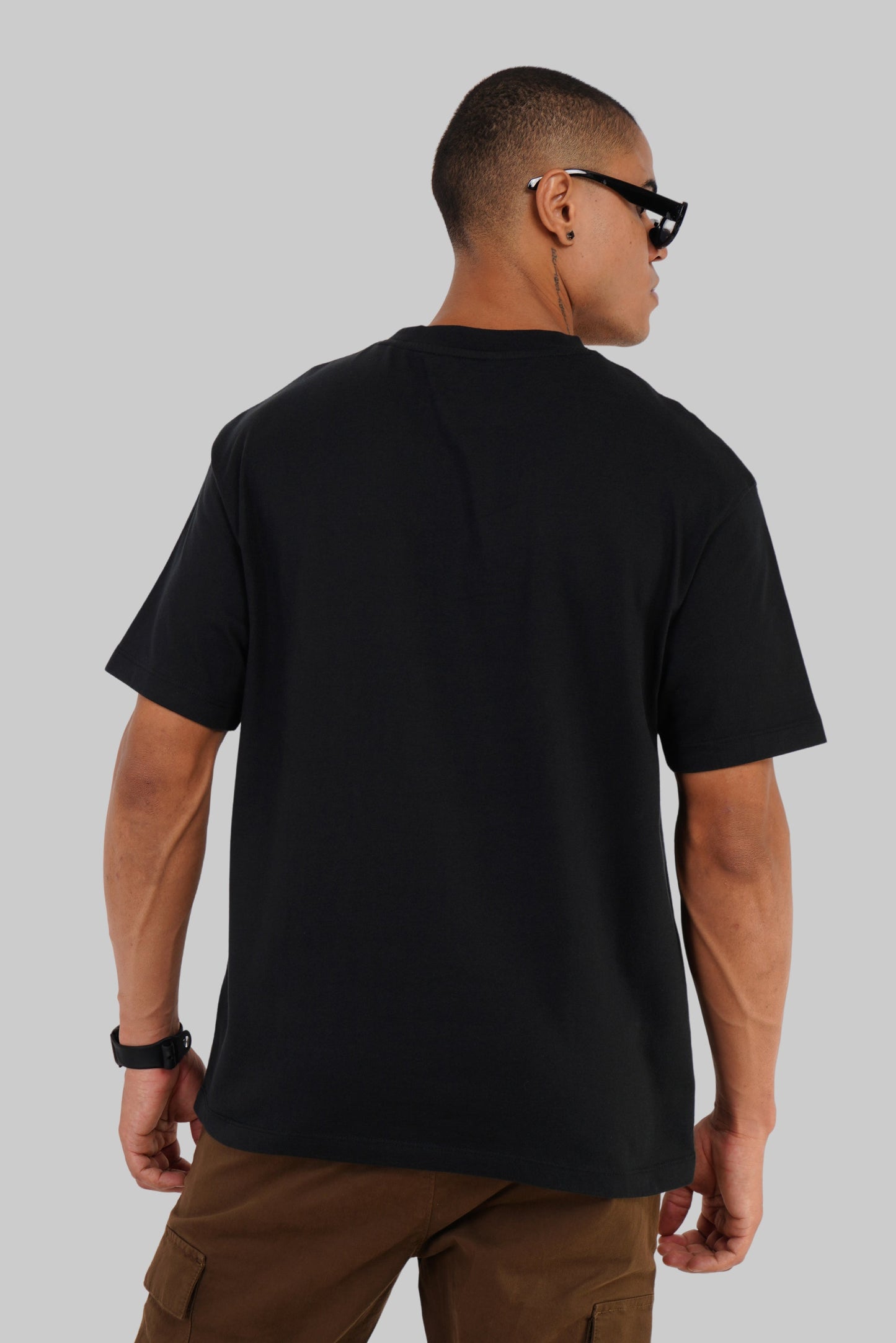 Rewritten Rules Statement Black Oversized Fit T-Shirt Men