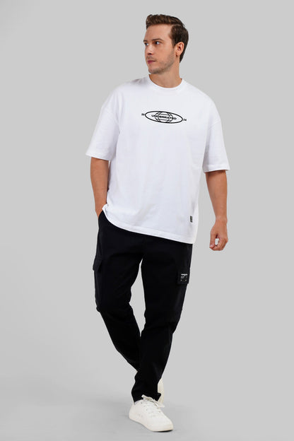 Underrated World White Baggy Fit T-Shirt Men