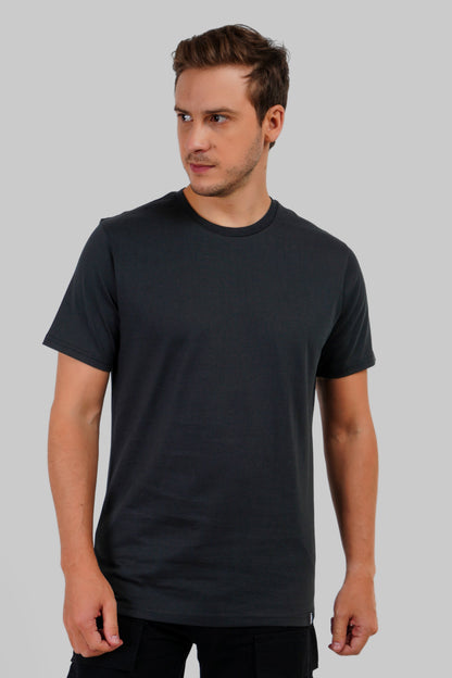 Pack of 4 Regular T-shirts - Black/ Beige/Navy/Red