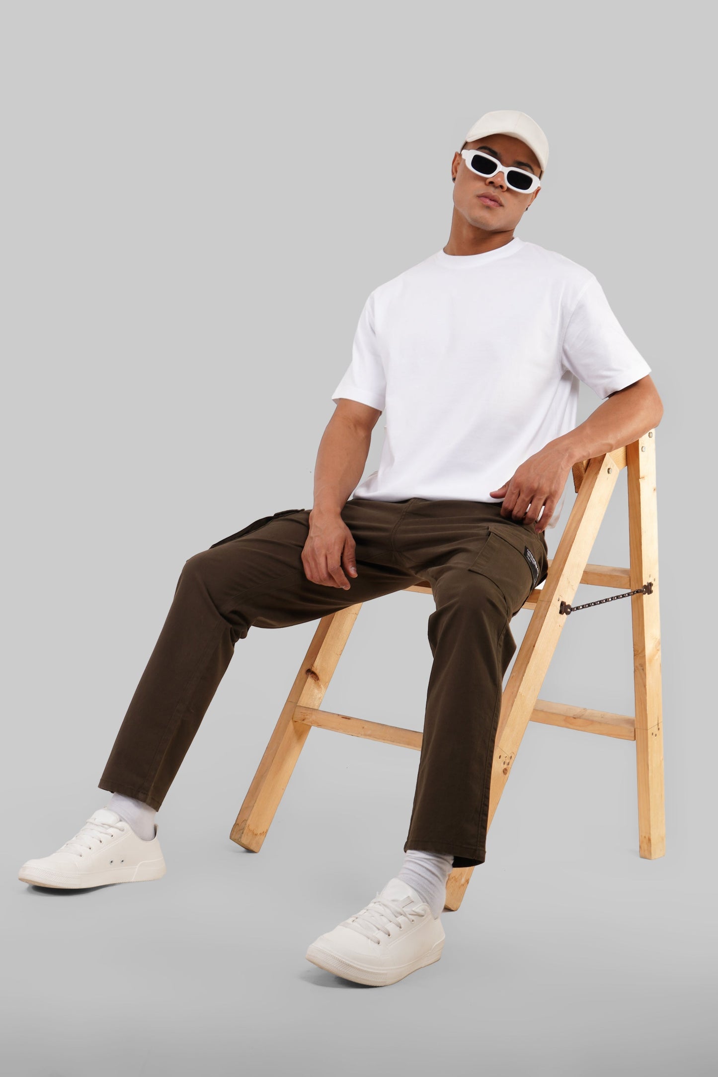 Need 4 Speed White Oversized Fit T-Shirt Men