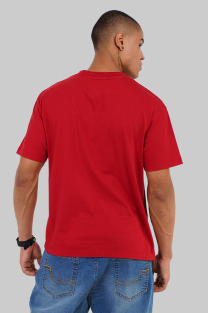 Kadak Chai Red Oversized Fit T-Shirt Men