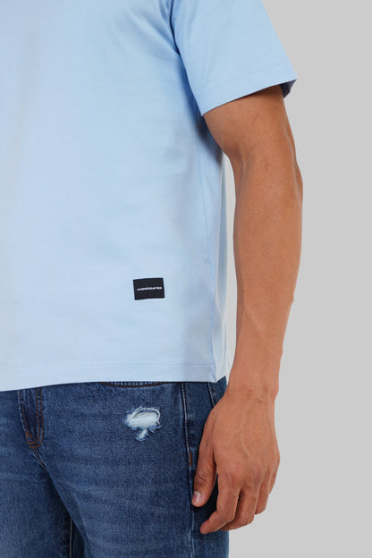 Ctrl/Go Sky Blue Oversized Fit T-Shirt Men