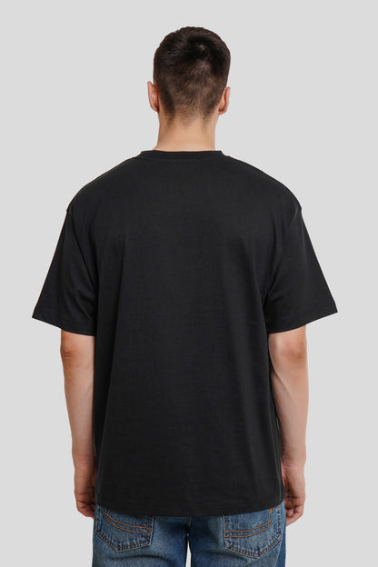 Full Throttle Race Black Oversized Fit T-Shirt Men